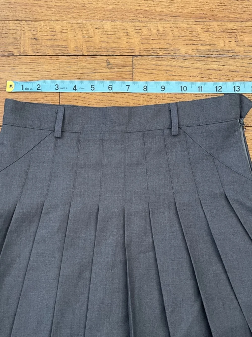 Thom Browne Pleated Wool Mini Skirt